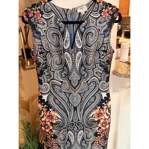 Eci New York Designs Paisley Midi Dress Size 6 - Picture 4 of 8
